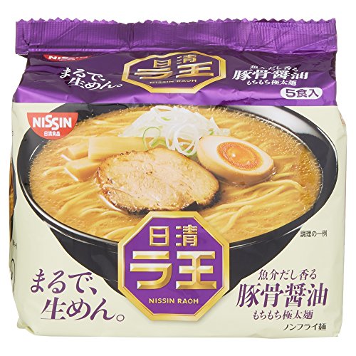 Nissin - Raoh Japanese Instant Ramen Pork Bone Soy Soup Noodles (For 5 Servings)