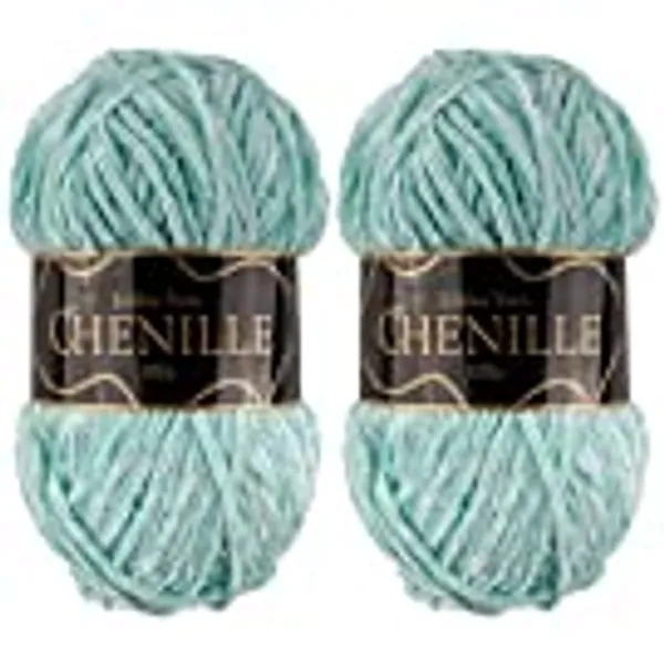 JubileeYarn Chenille Yarn - Worsted Weight - 100g/Skein - Mochi - 2 Skeins