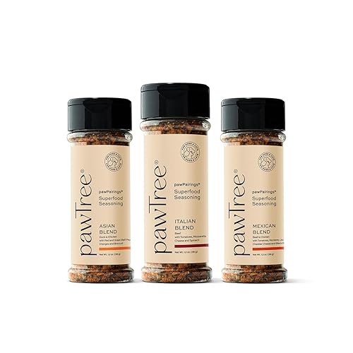 pawTree Food Toppers for Dogs & Cats - Boost Your Pet's Mealtime with These Delicious Pet Food Seasonings - Dry Mixers and Seasonings - Flavor Enhancer for Picky Eaters & Appetite Stimulation - Mexican, Italian and Asian Blend
