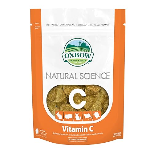 Oxbow Natural Science Vitamin C Supplement, Vitamin C for Guinea Pigs, Chinchillas, Rabbits and Other Small Animals, Made in the USA, Recommended by Veterinarians, 4.2 oz - 4.2 Ounce (Pack of 1)