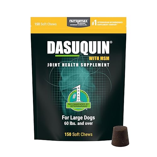 Nutramax Laboratories Dasuquin with MSM Joint Health Supplement for Large Dogs - With Glucosamine, MSM, Chondroitin, ASU, Boswellia Serrata Extract, and Green Tea Extract, 150 Soft Chews - 150 Count