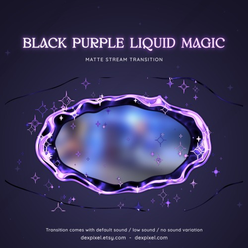 Black Purple Liquid Magic Matte Stream Transition