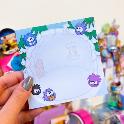 Puffle Igloo Notepad | Penguin Club Stationary Igloo Notepad, 2000s Nostalgia Gift Idea (Copy)