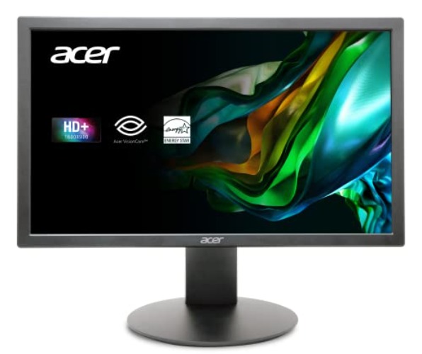 Acer K202Q bi 19.5-inch Professional HD+ (1600 x 900) Monitor, 75Hz Refresh Rate, VESA Mountable, VisionCare Technologies, BlueLight Filter & Flickerless Technology (HDMI Port & VGA Port),Black - 19.5-inch HD+, 75Hz