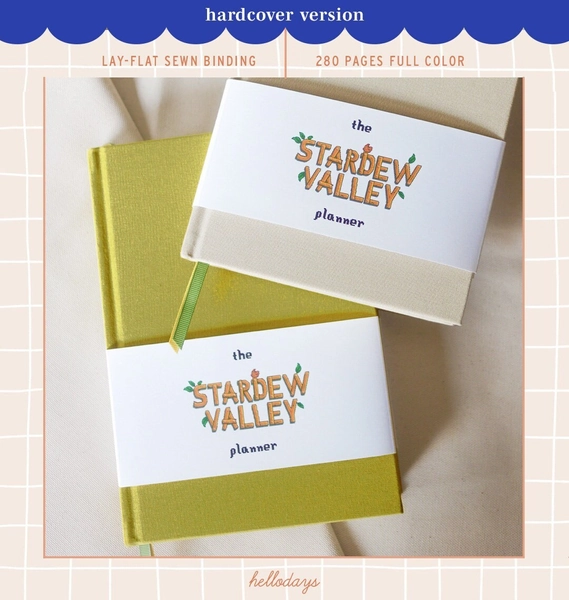 HARDCOVER 280 PAGES Stardew Valley Planner / Journal Guide - Updated to 1.5 - Checklists, trackers, calendars - Full color lay flat binding