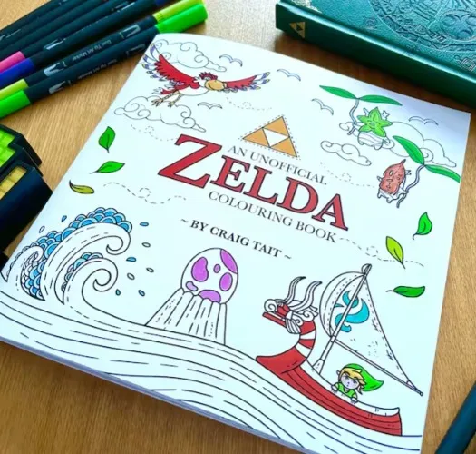 Livre de coloriage Zelda (fabriqué par des fans non officiels) PRÉCOMMANDE