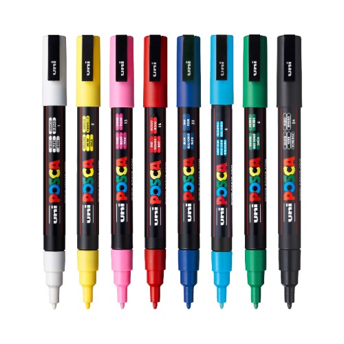 uni® POSCA® PC-3M Water-Based Paint Markers (8 Pack) | Default Title