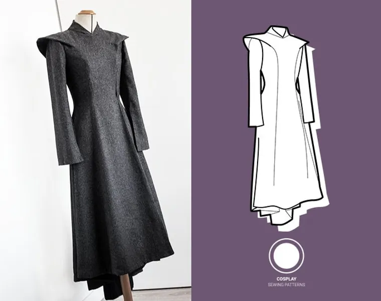 Daenerys Targaryen inspired medieval fantasy dress | Cosplay Sewing Pattern