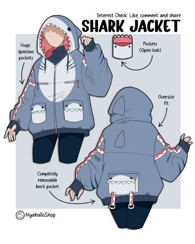 [PRE-SAMPLE PRE-ORDER] Shark Jacket oversize + unisex fit | 2XL