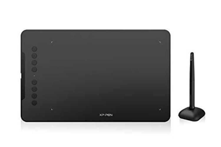 XPPen Deco 01 V2 Drawing Tablet 10x6.25 Inch Graphics Tablet Digital Drawing Tablet for Chromebook with Battery-Free Stylus and 8 Shortcut Keys (8192 Levels Pressure) - Large - Wire