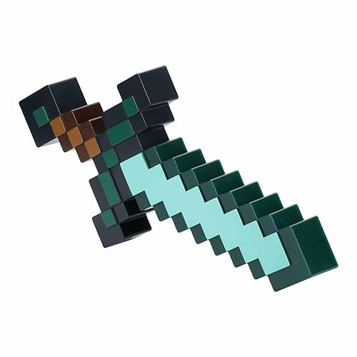 Minecraft Diamantschwert Licht - Offiziell lizenziertes Merchandise, 3 dynamische Lichtmodi mit Sound-Reaktion, Gamer-Raum-Dekor & Sammlerstück, USB- oder batteriebetrieben