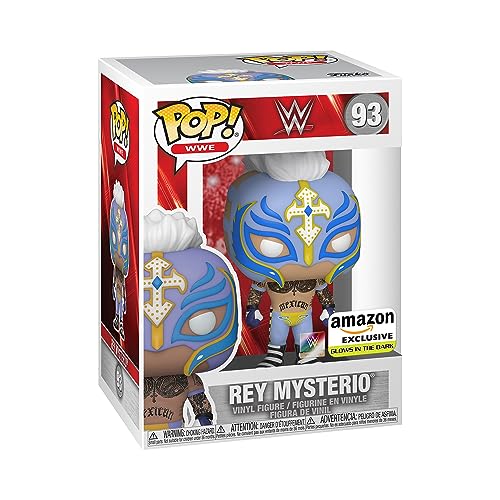 Funko POP WWE: Rey Mysterio, Glow in The Dark, Amazon Exclusive, Multicolor, (58784)
