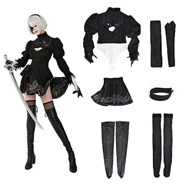miccostumes Women's Cosplay Costume Leotard Skirt with Hairband Leggings