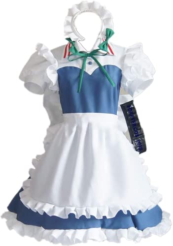 Quality cos Project Shrine Maiden Izayoi Sakuya Cosplay Costume Maid Dress Halloween Costume Full Set - Female L