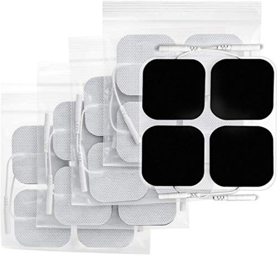 AUVON TENS Unit Pads Electrode Patches with Upgraded Self-Stick Performance and Non-Irritating Design for Electrotherapy - A White