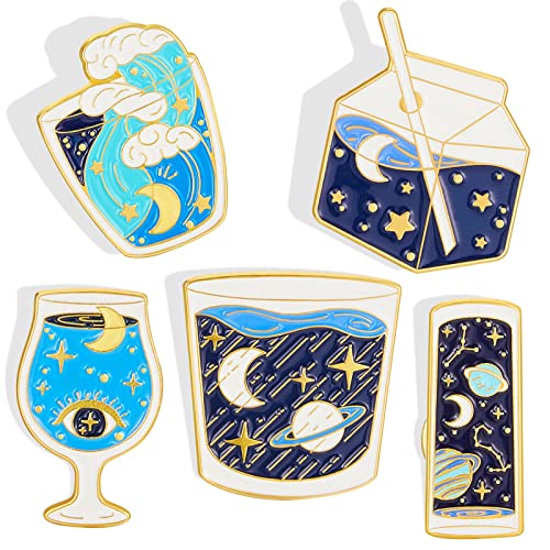 5 Pcs Enamel Pins Set