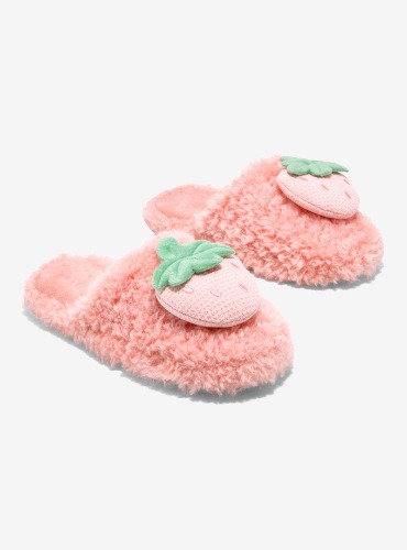 Strawberry Plush Slippers