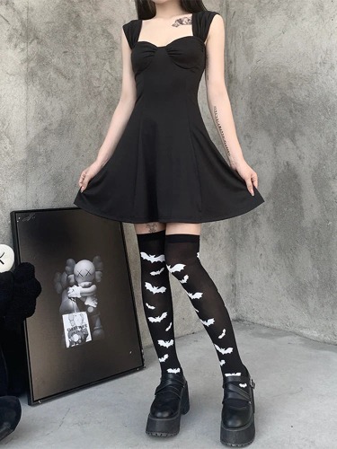 Batty Stockings - Black Bats