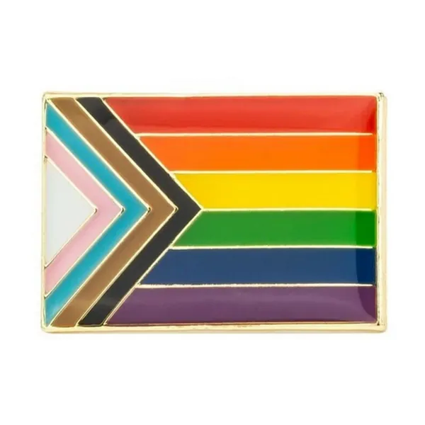 Progress Pride Pin Badge in Enamel