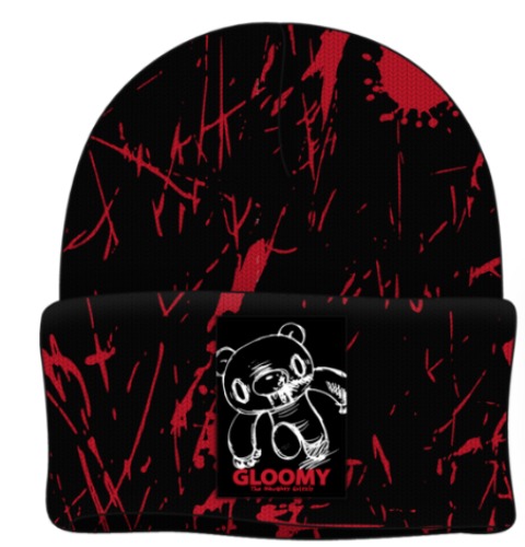 Gloomy Bear Splatter Roll Cuff Beanie | Default Title