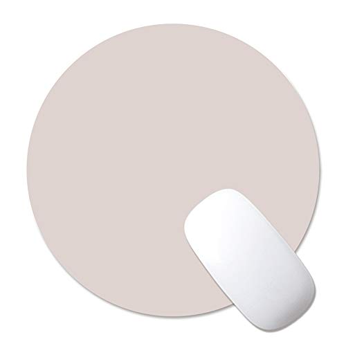 ProElife Premium Round Mouse pad Slim PU Leather Mousepad Mice Mat Dual-used for Home/Office/Business Magic Mouse and Wired Wireless Bluetooth Mouse, Noise-reduction/Waterproof (Gray/Silver) - Gray/Silver