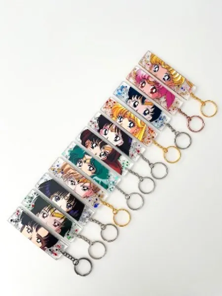 Moon Resin Peeker Keychain Charm Sailor Pretty Guardians Anime | Etsy