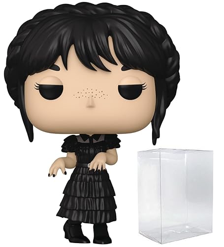 POP TV: Wednesday - Rave'n Wednesday Addams Funko Vinyl Figure (Bundled with Compatible Box Protector Case), Multicolor, 3.75 inches