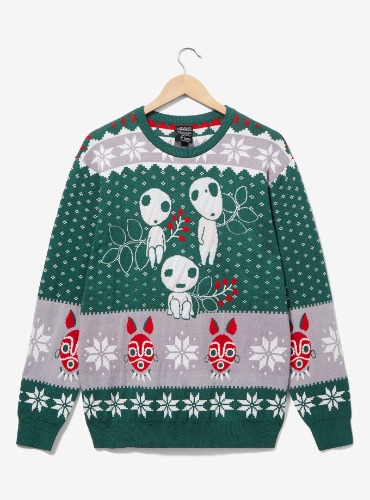 Studio Ghibli Princess Mononoke Kodama Holiday Sweater