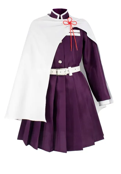 C-ZOFEK Women's Kanao Cosplay Costume Purple Suit with White Rope and Belt - Small
