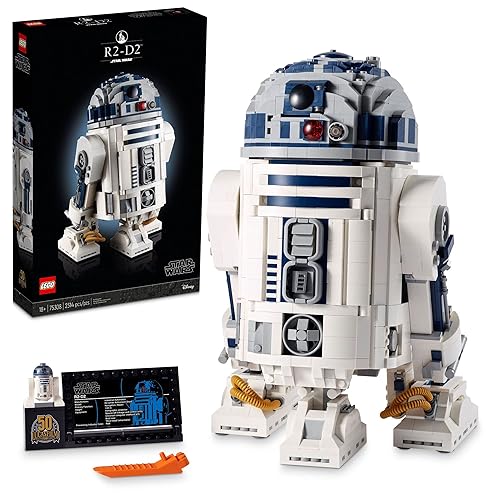 LEGO Star Wars R2-D2 75308 Droid Building Set for Adults, Collectible Display Model with Luke Skywalker’s Lightsaber, Great Birthday for Husbands, Wives, Any Star Wars Fans - Frustration-Free Packaging