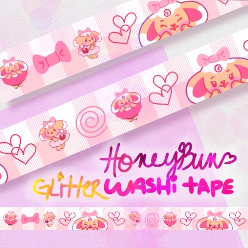 Honeybun Glitter Washi Tape