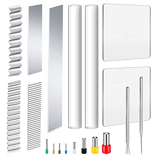 Yayatty 19 PCS Polymer Clay Tools, Acrylic Clay Roller, Acrylic Sheet, Clay Slicer Blade, Round Polymer Clay Cutters with Clay DIY Tool for Clay DIY