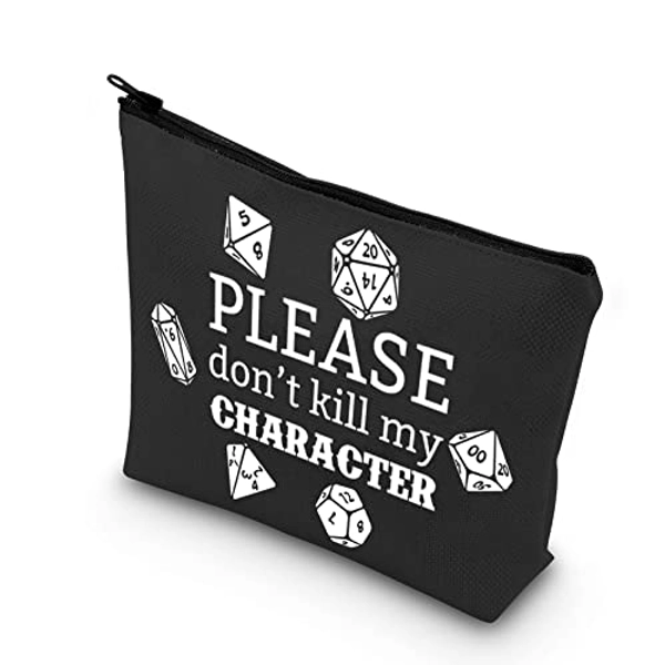 TSOTMO Novelty Gamer Gift Please Don’t Kill My Character Zipper Pouch DND Dice Storage Bag (Kill character) - Kill Character