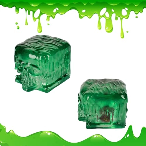 Skull Gelatinous Cube Dice Jail - Translucent Resin Dice Holder and Cage - Perfect DND Accessories and Gifts for Tabletop RPG Gamers (Skull) - Skull