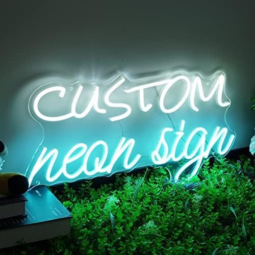 IbayNawi Custom Neon Signs, Personalized Neon Sign for Wall Decor, Neon Sign Customizable for Bedroom, Wedding, Birthday Party(Optional 10" to 55") - Ice Blue