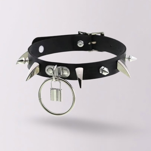 Noir Spike Choker - one-size-fits-all (adjustable) / Black