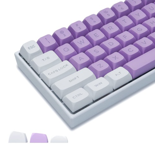 60 Percent keycaps - XVX Custom Keycaps, 110 Keys Double Shot Keycaps,with Key Puller for GK61/SK 61/Ducky One 2 Mini Mechanical Keyboard Keycap (XVX Profile, Purple Keycaps) - XVX Profile, Purple Keycaps