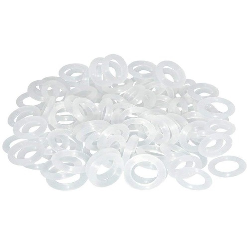 ThreeBulls 120Pcs Clear Rubber O-Ring Switch Dampeners Keycap White for Cherry MX Key Switch Keyboards Dampers - Clear