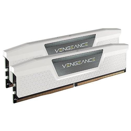 CORSAIR VENGEANCE DDR5 RAM 32GB (2x16GB) 5600MHz CL36 Intel XMP iCUE Compatible Computer Memory - White (CMK32GX5M2B5600C36W) - 32GB (2x16GB) - White