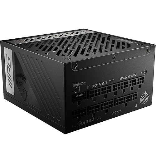MSI MPG A850G PCIE 5 & ATX 3.0 Gaming Power Supply - Full Modular - 80 Plus Gold Certified 850W - 100% Japanese 105°C Capacitors - Compact Size - ATX PSU - 10 Year Warranty - 850W - MPG A850G PCIE5