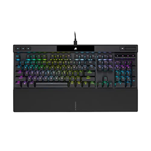 Corsair K70 RGB PRO Wired Mechanical Gaming Keyboard (CHERRY MX RGB Speed Switches: Linear and Rapid, 8,000Hz Hyper-Polling, PBT DOUBLE-SHOT PRO Keycaps, Soft-Touch Palm Rest) QWERTY, NA - Black - K70 RGB PRO - MX SPEED (Linear & Fast) - Black