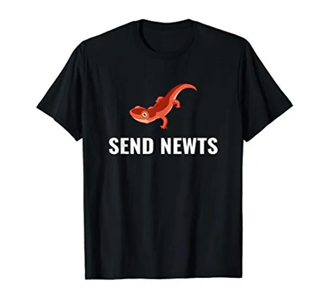 Send Newts, funny herpetology T-Shirt - Men - Purple - Large