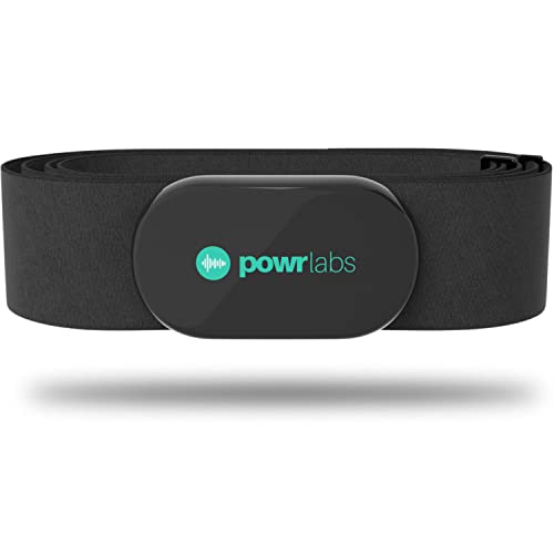 POWR LABS Bluetooth Heart Rate Monitor Chest Strap, Heart Rate Monitor with Chest Strap | ANT+ Heart Rate Monitor, Heart Monitor Works with Garmin Wahoo Polar Strava Peloton Cycling & Running Apps - Heart Rate Monitor Chest Strap