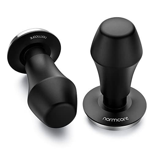 Normcore 51mm Espresso Tamper - Spring-Loaded Tamper – Barista Tools - Barista Coffee Tamper with Anodized Aluminum Tamper Stand Holder – Stainless Steel Flat Base - 51mm