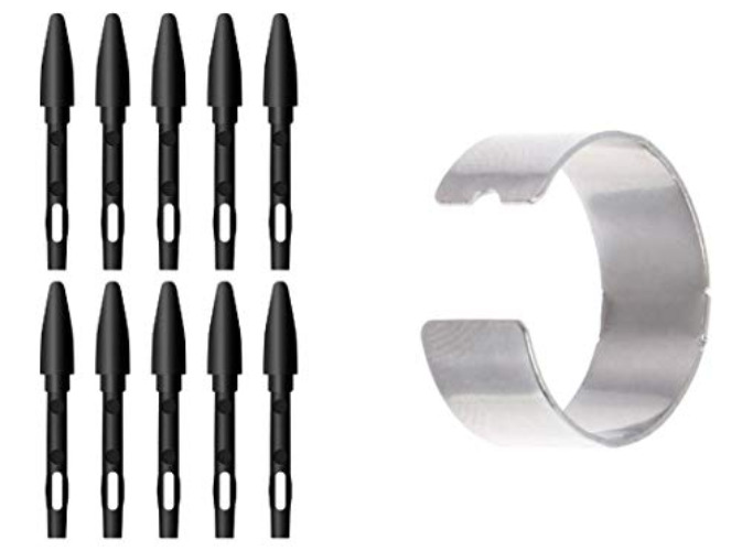 Replacement Tip Nibs for Huion Stylus Pen PN01 for Pen P80 P68 for Model 420 H420 K58 H58L 680S H580 680TF H610PRO 1060PLUS W58 DWH69 WH1409 Graphic Tablets UGEE GAOMON King (Black) - Black