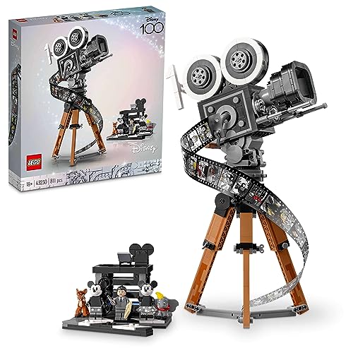 LEGO Disney Walt Disney Tribute Camera, 100th Anniversary Memorabilia Set for Adults with Mickey and Minnie Mouse Minifigures, plus Bambi & Dumbo Figures, Collectible Gifts for Women and Men 43230 - Single