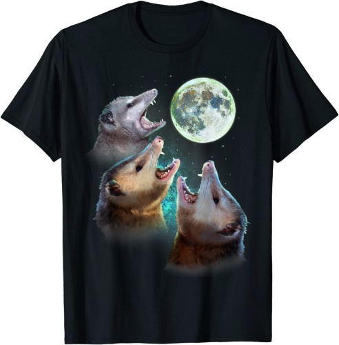 Three Opposum Moon With 3 Possums And Dead Moon Costume T-Shirt