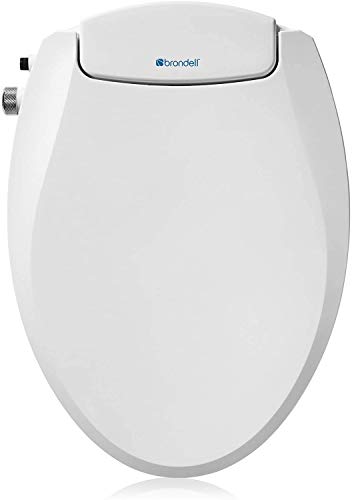 Brondell Bidet Toilet Seat Non-Electric Swash Seat, Fits Round Toilets, White – Dual Nozzle System, Ambient Water Temperature – Bidet with Easy Installation - S101 - Round