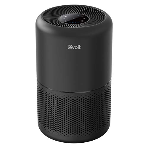 LEVOIT Air Purifier for Home Allergies Pets Hair in Bedroom, Covers Up to 1095 Sq.Foot Powered by 45W High Torque Motor, 3-in-1 Filter, Remove Dust Smoke Pollutants Odor, Core 300 / Core300-P, Black - Black - Basic Purifier