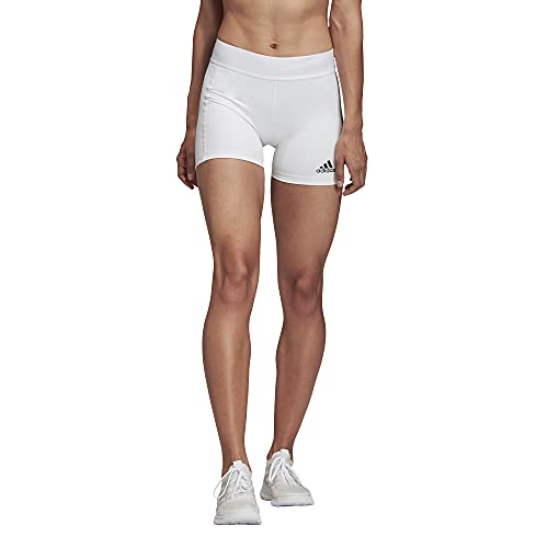 adidas Women's Techfit Volleyball Shorts - X-Large/4" Inseam - White/Black